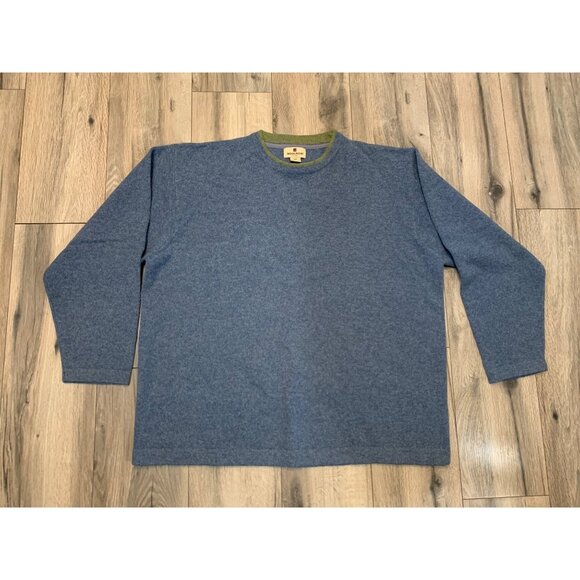 Woolrich Men’s 2XL Dunham Heather Lambswool WPL 6635 Blue Sage Crew Neck - Picture 1 of 6